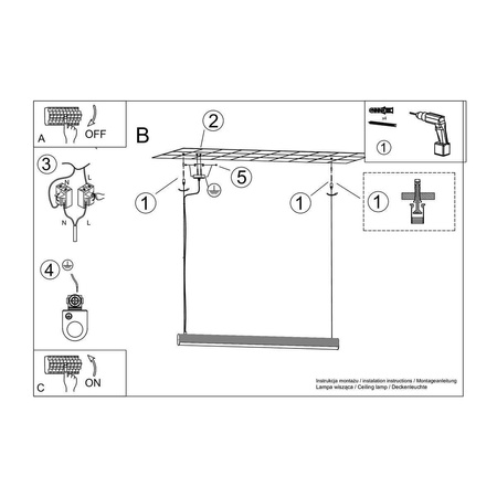 Lampa wisząca FARGE złota LED 3000K (TH.295) - Thoro Lighting