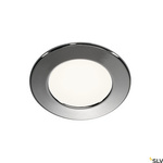 DL 126, lampa wpuszczana, LED SMD, 3000K, okrągła, chrom, 3W, ze sprężynami piórowymi (112222) - SLV