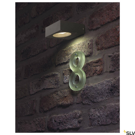 QUADRASYL WL 15, lampa ścienna outdoor, żarówka energooszczędna GX53, IP44, kwadratowa, D/S/W 15/12/5,5 cm, antracytowa, maks. 11W (232285) - SLV