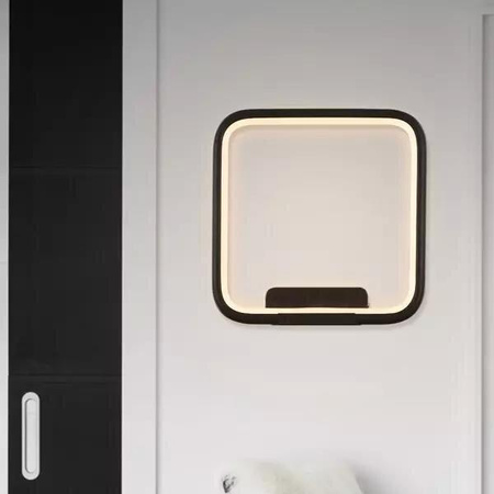 Kinkiet Ledowe Kwadraty No.1 3k czarny (LA079/W_in_3k_black) - ALTAVOLA DESIGN