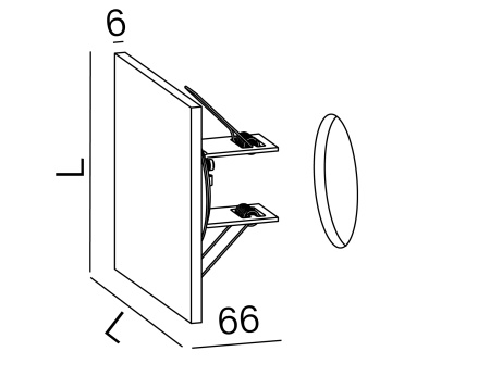 Kinkiet MAXI POINT square LED G/K Kol. Złoty 4000K (26515-M940-D9-00-19) - AqForm