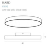 LAMPA SUFITOWA HARD Z PILOTEM (C0231) - MAXLIGHT 