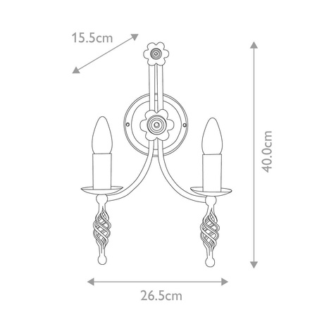 Kinkiet Belfry (BY2-BLACK) - Elstead Lighting