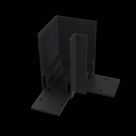 Łącznik kątowy mechaniczny "L" 90 stopni czarny do łączenia natynkowych szyn magnetycznych na jednej płaszczyźnie (TRA004CL-21B) - Maytoni