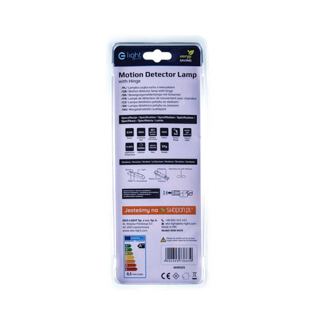 LAMPKA DO SZAFKI Z CZUJKA RUCHU I WIESZAKIEM 4000K (EKB6639) - Eko-Light