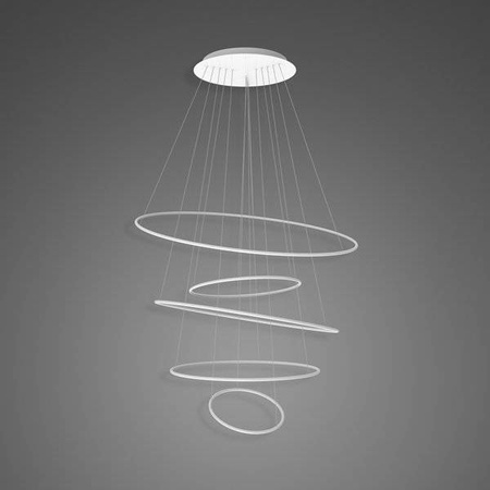 Lampa wisząca Ledowe okręgi No.5 Φ120 cm  3k biała Altavola Design (LA085/P_120_in_3k_white) - ALTAVOLA DESIGN