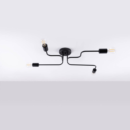 Żyrandol VECTOR 4 czarny (SL.1446) - Sollux Lighting
