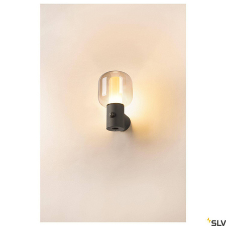 OVALISK WL Sensor, zewnętrzna oprawa ścienna LED, kolor antracytowy, przełącznik CCT, 3000/4000 K (1004679) - SLV