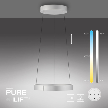 PURE E-CLIPSE LAMPA WISZĄCA ALUMINIUM (2560-95) - Paul Neuhaus