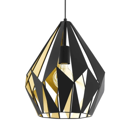 Lampa wisząca CARLTON 1 3xE27 czanra/złoto (49931 - Eglo) - żyrandol