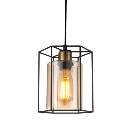 Lampa Wisząca Kalula (PND-78901-1-BK+AMB) - Italux