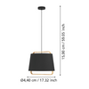 Lampa wisząca CAMALOZA czarna (390185) - EGLO