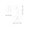 Kinkiet MOLECULE złoty (W0454-03U-F7AA) - Zuma Line