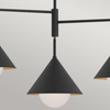 Żyrandol Remyck - 3 źródła światła - Matowa czerń (ALM-REMYCK3-BK) - Elstead Lighting