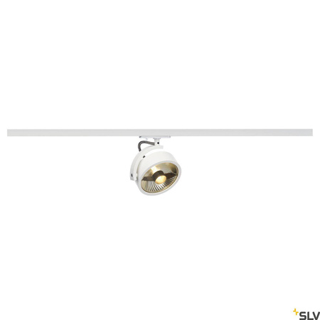 KALU TRACK, spot do szyny wysokonapięciowej 1-fazowej, QPAR111, kolor biały, z adapterem 1-fazowym (143541) - SLV