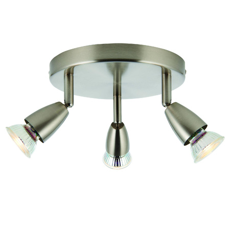 Lampa sufitowa Amalfi 3lt round satin nickel 35W (G2523413) - Saxby