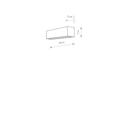 Kinkiet STRAIGHT WALL XS (7601) - Nowodvorski