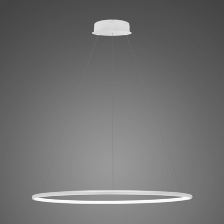 Lampa wisząca Ledowe Okręgi No.1 Φ80 cm in 3k biała ściemnialna Altavola Design (LA073/P_80_in_3k_white_dimm) - ALTAVOLA DESIGN