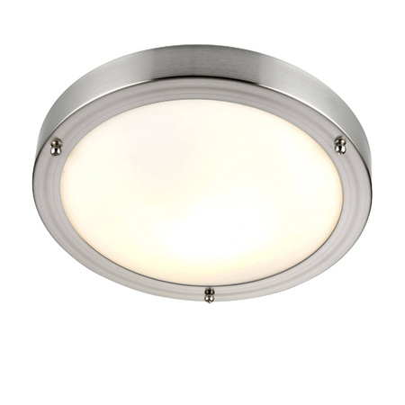Plafon Portico satin Nickel IP44 40W (12421) - Saxby