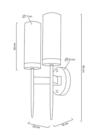 MOOSEE lampa ścienna TORCH TWIN złota (MSE010400199) - Moosee
