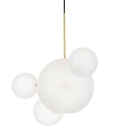 MOOSEE lampa wisząca CAPRI LINE 3 złota / biała - 180 LED, aluminium, szkło (MSE1501100546) - Moosee