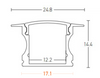 1PCS 2M ALUMINUM PROFILE 1PCS 2M OPAL PC COVER (20194 Zambelis) - Zambelis
