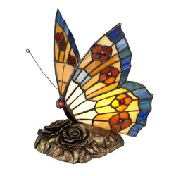 Lampa stołowa Tiffany Animal Lamps (QZ-OBUTTERFLY-TL) - Elstead Lighting