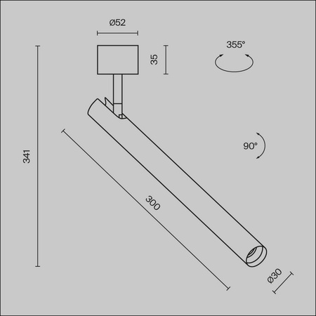 Lampa sufitowa Focus T (C141CL-L300-6W3K-B) - Maytoni