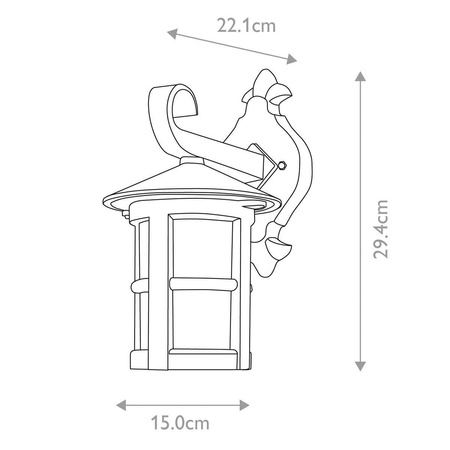 Kinkiet zewnętrzny Hereford (BL21-BLACK-E27) - Elstead Lighting