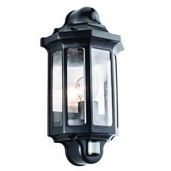 Kinkiet Traditional PIR half lantern IP44 60W (1818PIR) - Saxby