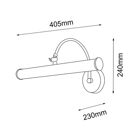 Kinkiet Expo M - Patyna mat (405 mm)   (8283) - Amplex