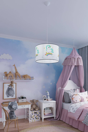 Lampa wisząca do pokoju dziecka bajkowy wzór JEDNOROŻEC 30 (SL.1412) - Sollux Lighting