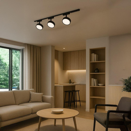 Lampa na szynie, sterowana aplikacją Slim Magnetic Track Czarny 9W LED Tuya CCT (ML2205) - Milagro