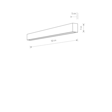 Kinkiet STRAIGHT WALL LED M (7567) - Nowodvorski