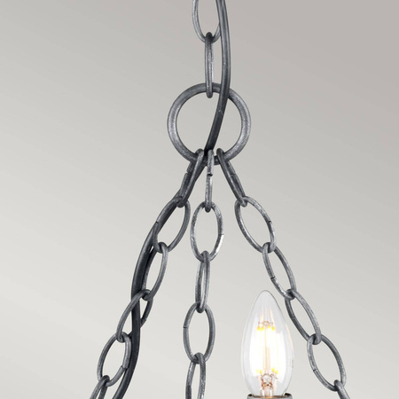 Żyrandol Saxon (SAX3-BLK-SIL) - Elstead Lighting