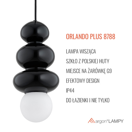 Lampa wisząca z IP44 ORLANDO PLUS (8788) - Argon