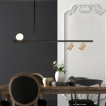 PENDANT LAMP 2XGU10 + 1XG9 BLACK-GOLD (22227 Zambelis) - Zambelis