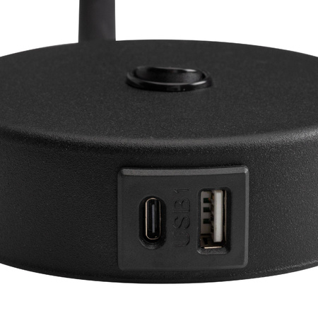 Kinkiet z ładowaniem USB LAGOS BLACK (10200) - TK Lighting