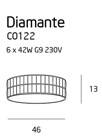 Plafon duży Diamante (C0122) Maxlight