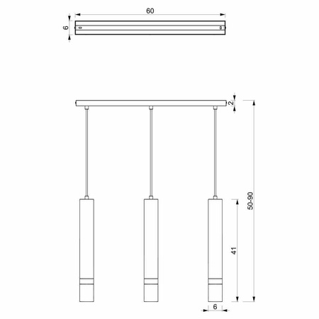 Lampa wisząca JOKER NAVY BLUE/GOLD 3xGU10 (MLP7726) - Milagro