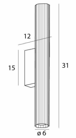 Kinkiet FAYETTE 31 cm złoty (W0364) - MAXLIGHT