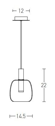 PENDANT LIGHT 5W 3000K CLEAR GLASS (1968 Zambelis) - Zambelis