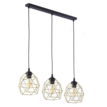 Lampa wisząca GALAXY BLACK/GOLD 3 PŁ LISTWA (3459) - TK Lighting