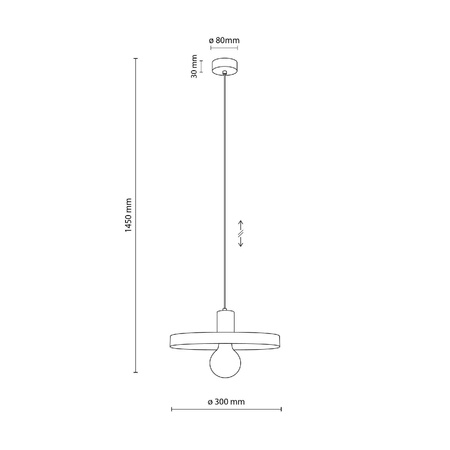 SILA GREEN PEAPOD 1XE27 LAMPA WISZĄCA 300 (10761) - TK Lighting