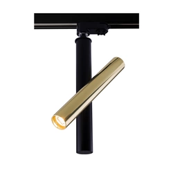 Spot Akadi R1 - Mosiądz polerowany-czarny - Szynoprzewód 3F 230V   (8895) - Amplex