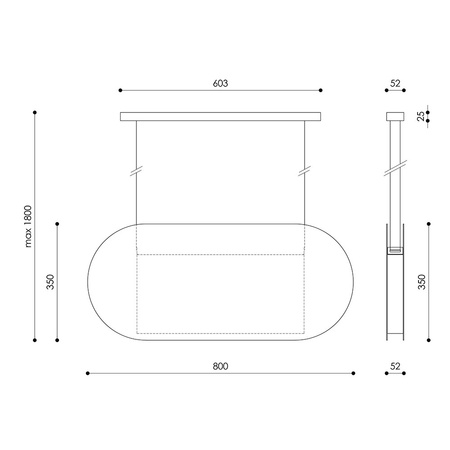 MALUMI A granatowa sufitowa lampa wisząca (MLA61313P2) - Ummo