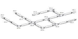 Szynoprzewód podtynkowy TRACK 3, 1m (biały) (8102) - Shilo