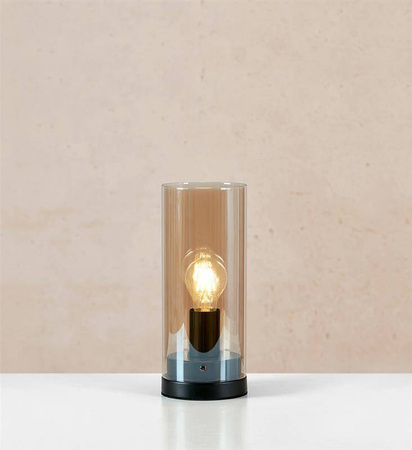 POST Table 1L 12cm Black/Plated Amber (108735) Markslojd