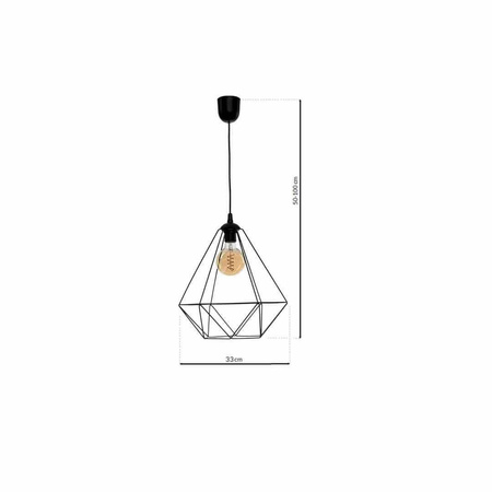 Lampa wisząca BASKET BLACK 1xE27 (MLP7214) - Milagro