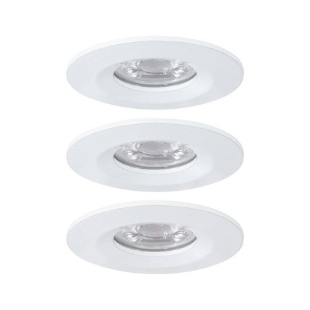  Oprawa wbudowana Nova mini Coin okrągła IP44 LED 3x4W 310lm Biały Mat/Aluminium (PL94299) - PAULMANN